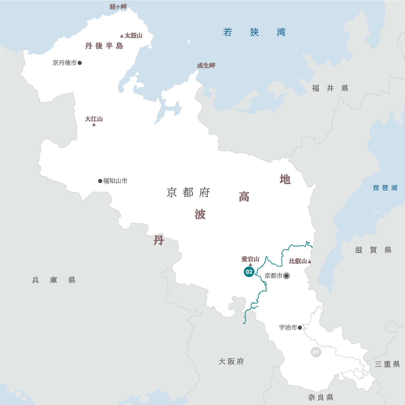 京都府の地図