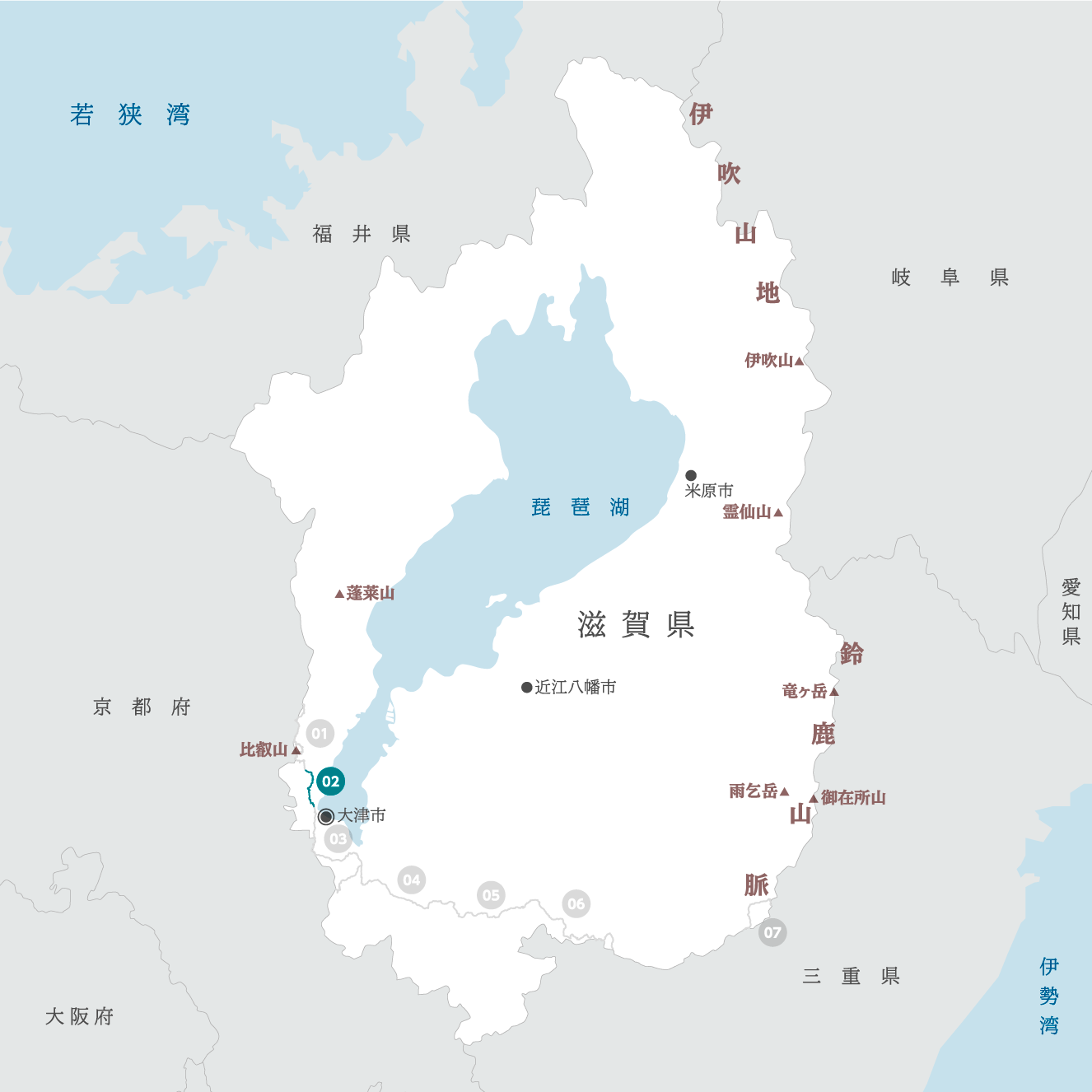 滋賀県の地図