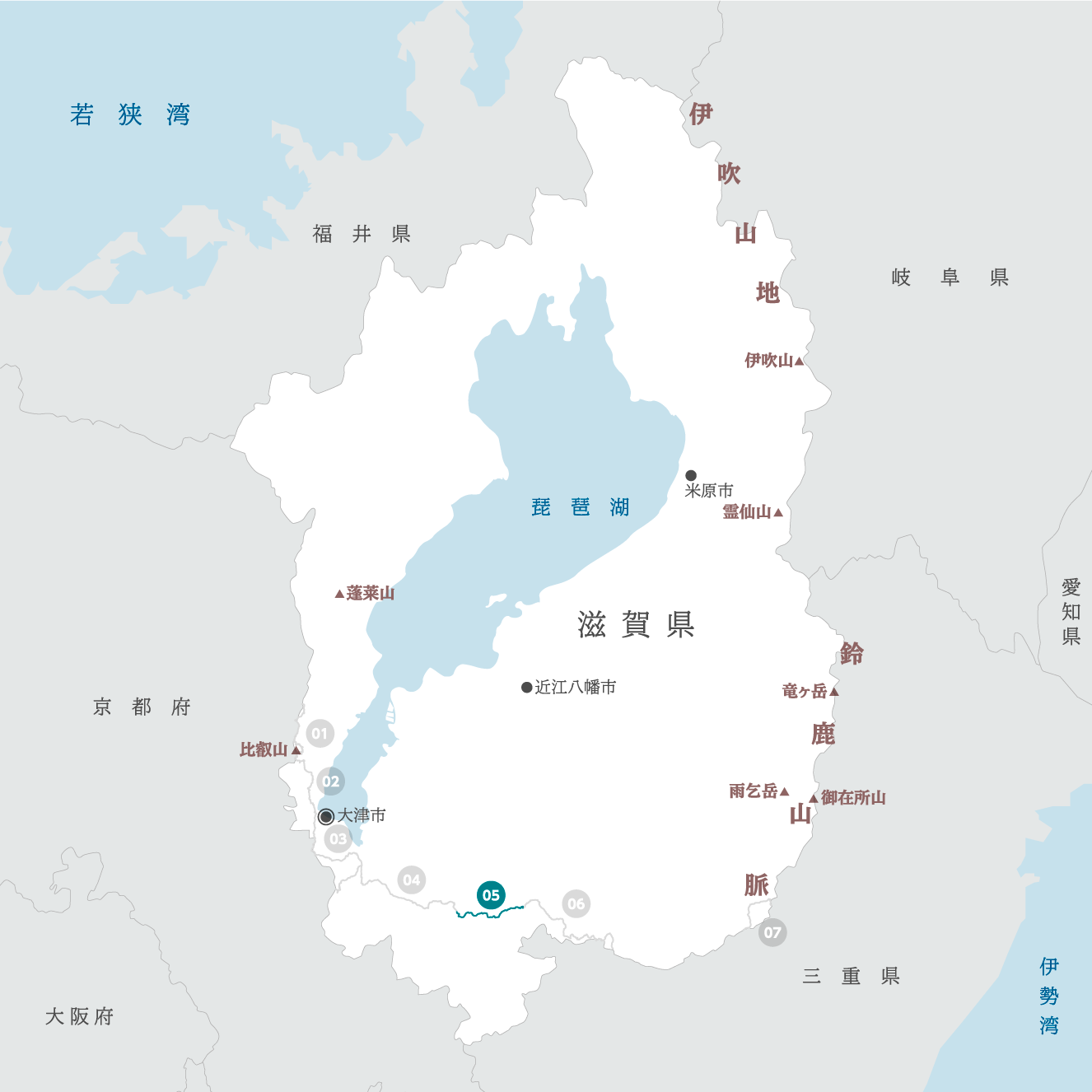 滋賀県の地図