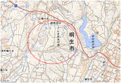 ぐんま昆虫の森周辺 位置図