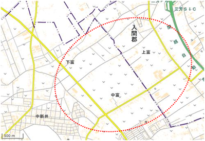 三富新田 位置図