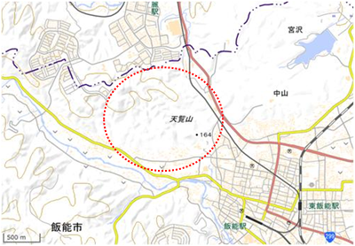 天覧山・多峯主山 位置図