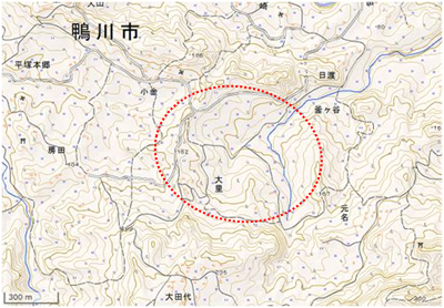 大山千枚田 位置図