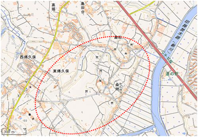 島田谷津 位置図