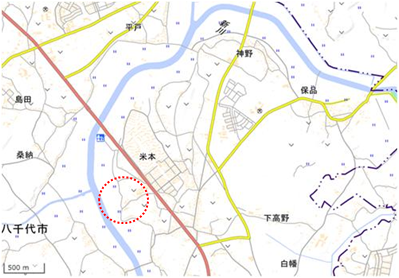 八千代市ほたるの里 位置図