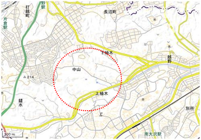 多摩丘陵 位置図