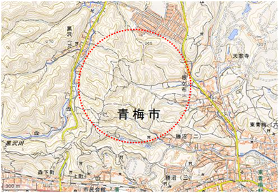 青梅の森 位置図