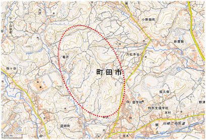 図師小野路歴史環境保全地域及び奈良ばい谷戸 位置図