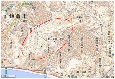 鎌倉広町緑地 位置図