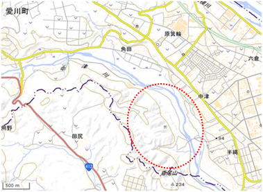 八菅山・尾山 位置図