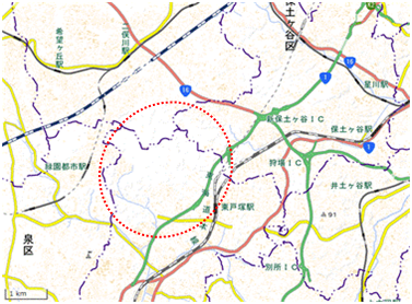 大池・今井・名瀬 位置図