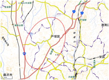 下和泉・東俣野・深谷周辺 位置図