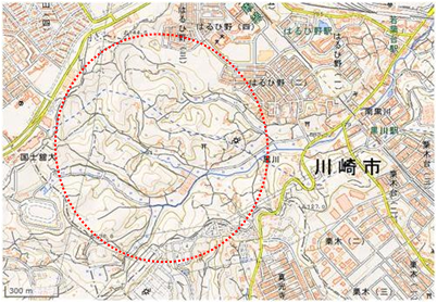 黒川 位置図