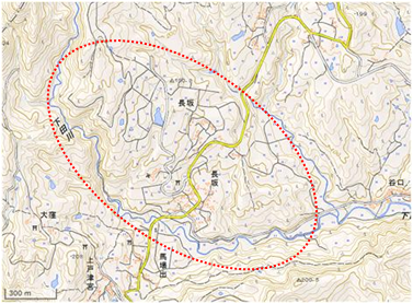 長坂 位置図