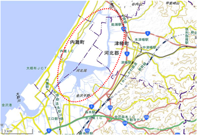 河北潟周辺 位置図