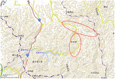 山中温泉東谷地区 位置図