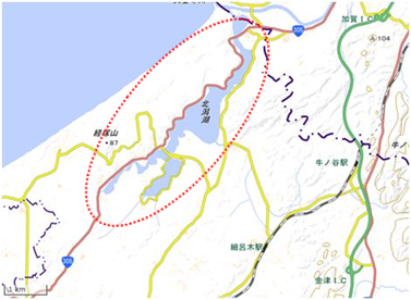 北潟湖周辺の里地里山 位置図