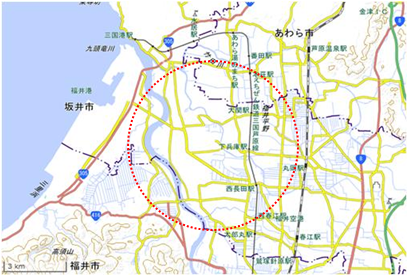 坂井平野 位置図