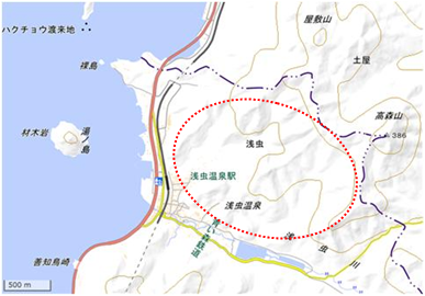 青森市浅虫温泉森林公園 位置図