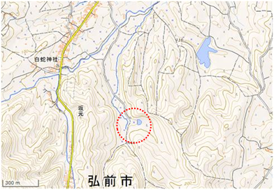 弘前だんぶり池 位置図