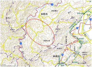 アルプスを望む雲上の棚田の里 位置図