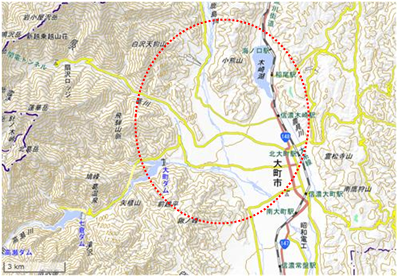 平地区北部 位置図