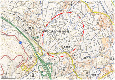 姨捨棚田 位置図