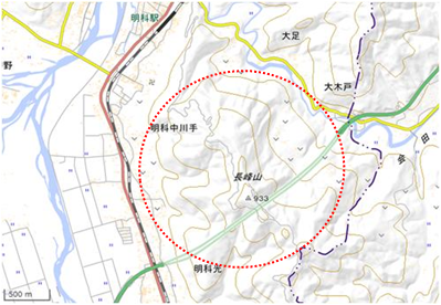 長峰山 位置図