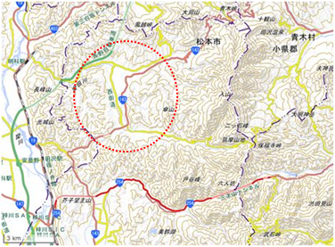 四賀地域 位置図