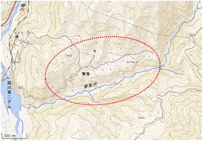 青鬼集落 位置図