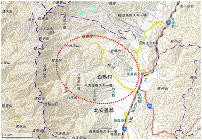 北城西山地区 位置図