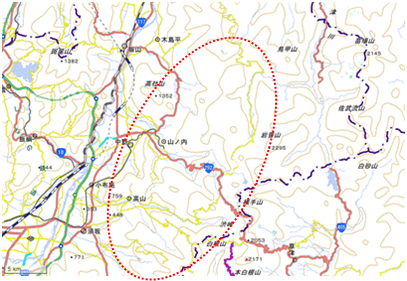志賀高原ユネスコエコパーク（移行地域） 位置図