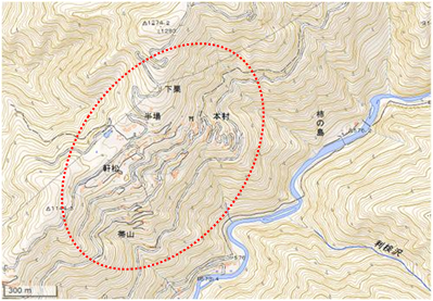 遠山郷　下栗の里 位置図