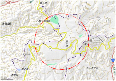 霧ヶ峰 位置図