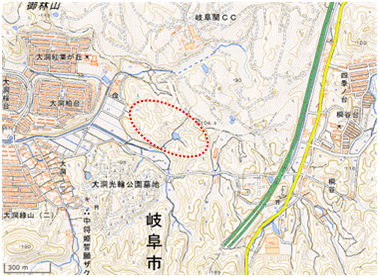 大洞すずろしの里 位置図