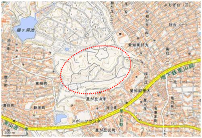 東山の森 位置図