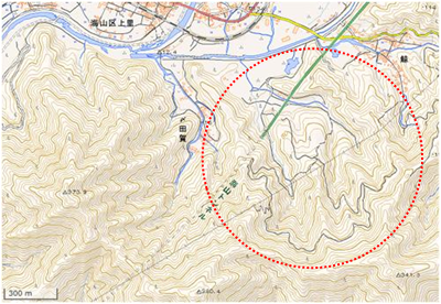 大田賀山林 位置図