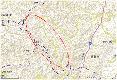 朽木針畑の里山 位置図