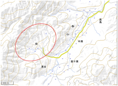 畑地区 位置図