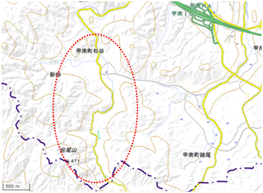 杉谷新田 位置図