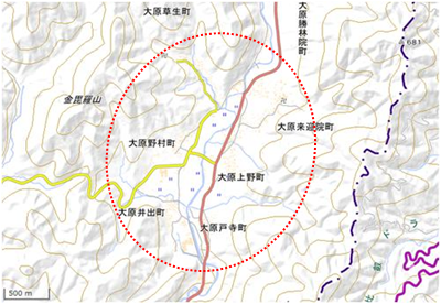 大原の里 位置図