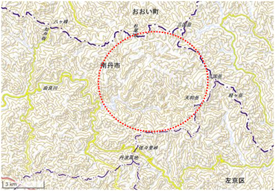 京都大学芦生研究林 位置図
