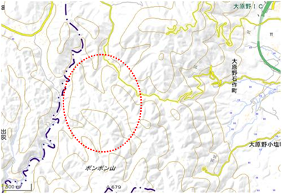 大原野森林公園周辺 位置図