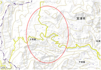 上世屋地区 位置図