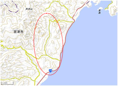 波見谷 位置図