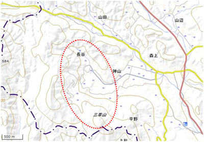 三草山・長谷 位置図