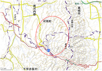 大和葛城山周辺 位置図