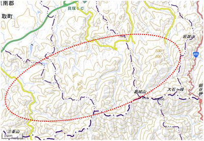 和泉葛城山山麓周辺 位置図