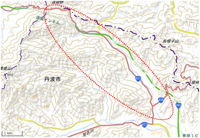 遠阪地区 位置図