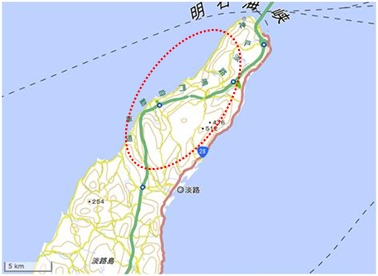 黒谷の棚田 位置図